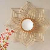 Elegant antique mirror reflecting soft light with artistic aging